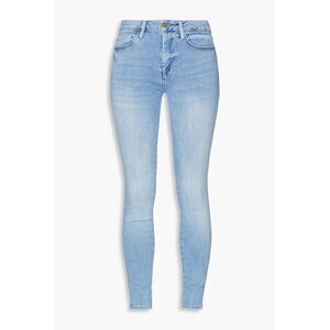 FRAME Le One faded mid-rise skinny jeans